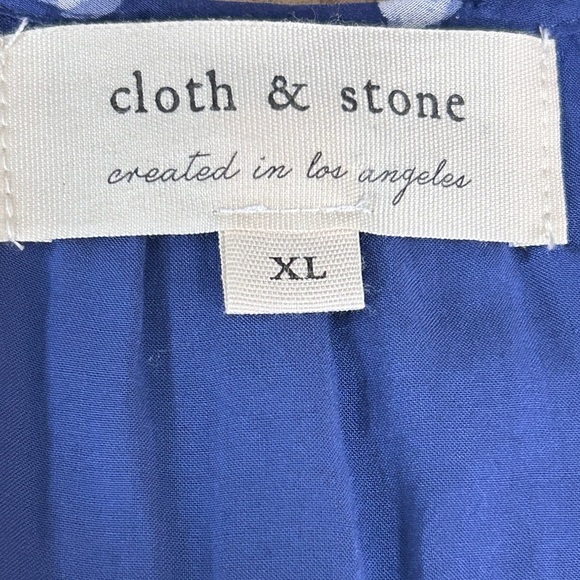 Cloth & Stone Polka Dot Midi Ruffle Bottom Sleeveless Women’s Dress Size XL EUC! - Picture 7 of 9